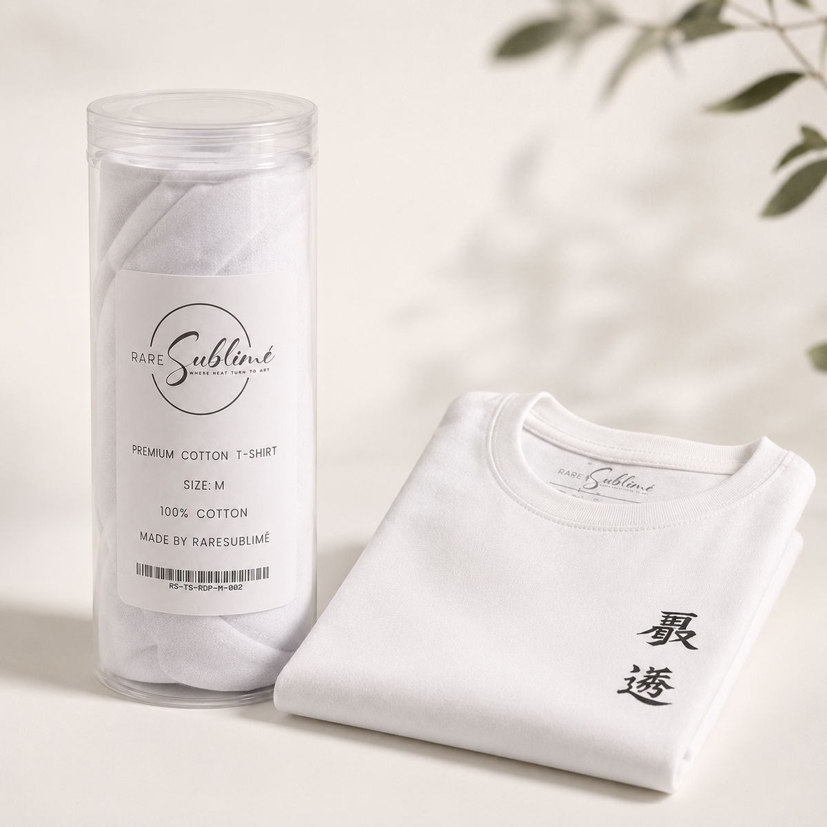 Men’s White Samurai Graphic T-Shirt, 100% Cotton, Short Sleeve Crew Neck, Front and Back Print