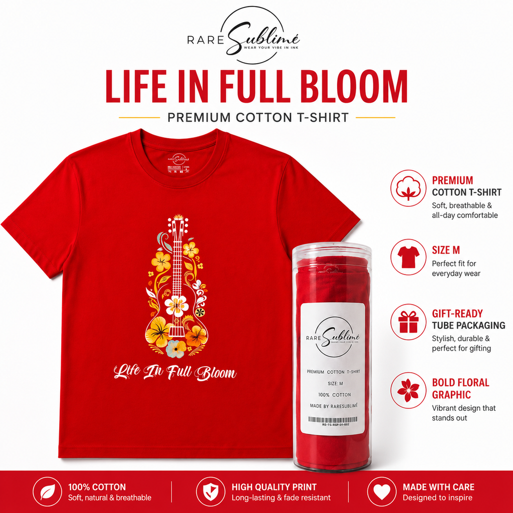 Life In Full Bloom Red T-Shirt
