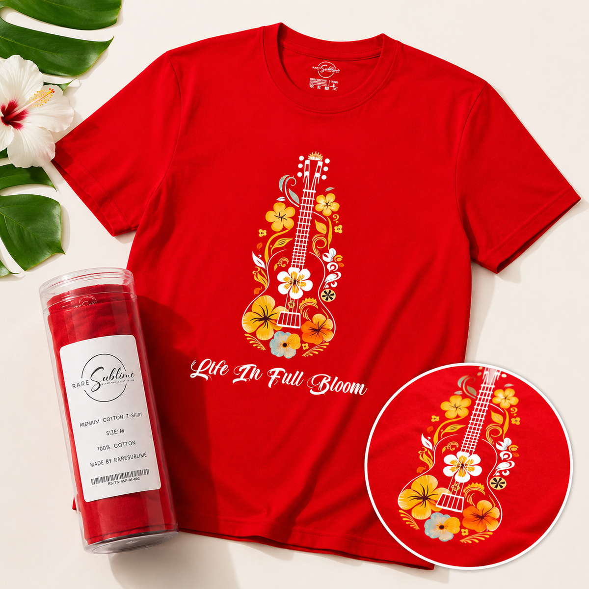 Life In Full Bloom Red T-Shirt